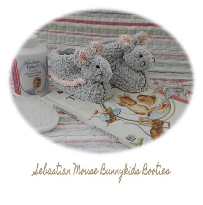 Sebastian Mouse BunnyKids Booties – Series 2 (0 – 12 mnths)