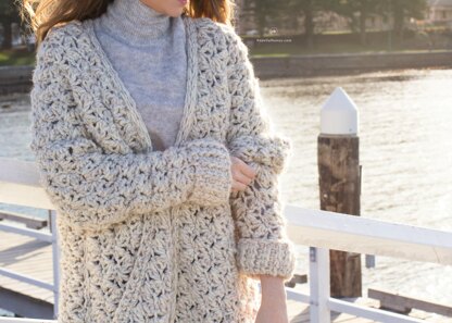 Coastal Fog Chunky Cardigan