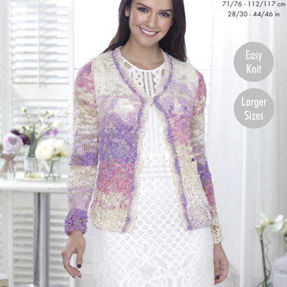 Cardigan & Top in King Cole Opium/Opium Palette Chunky - 5063pdf - Downloadable PDF