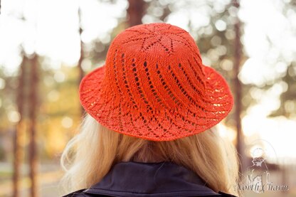 Knitted cotton Summer hat "Hilde"