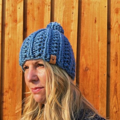 Winter Blues Pom Pom Hat