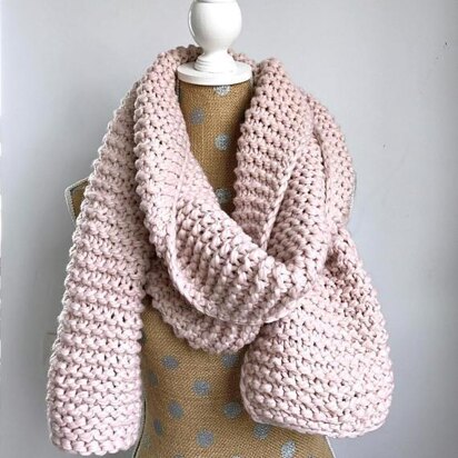 easy chunky knit scarf pattern