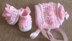 Olivia Shoes, Bonnet and set of 3 Socks Newborn to 0-6mths approx