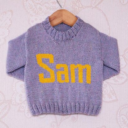 Intarsia - Sam Moniker Chart - Childrens Sweater