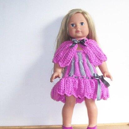 Cape and Dress Set for 18 inch doll,