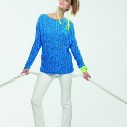 Ladie’s Sweater with yoke in Schachenmayr Merino Extrafine Cotton 120 - 2066