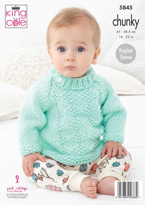 Jacket, Sweater, Hat and Blanket Knitted in King Cole Comfort Chunky - 5845 - Downloadable PDF