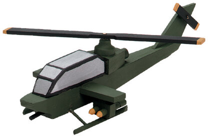 Darice Wood Model Kit - Attack Helicopter 7.5"X2.25"