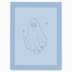 Halloween Ghost blanket Knitting Pattern, Knit-Purl only