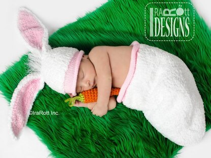 Bunny Rabbit Knit Baby Hat Set