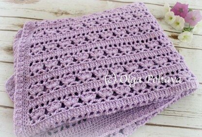 Lilacs in Bloom Baby Blanket