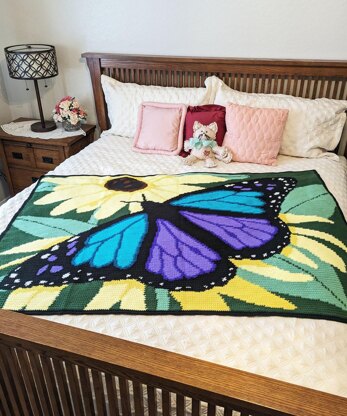 Majestic Butterfly Afghan