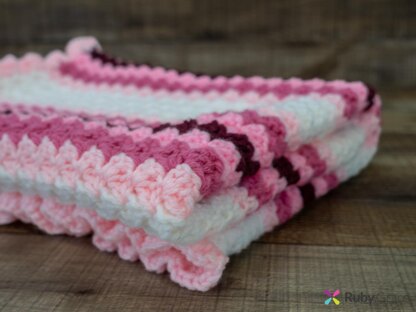 Sweet Pea Wattle Stitch Crochet Blanket