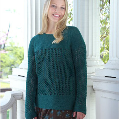 531 Vetiver Lace Pullover - Sweater Knitting Pattern for Women in Valley Yarns Charlemont