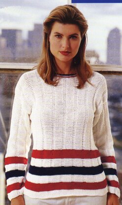 Striped Pullover in Tahki Yarns Cotton Classic