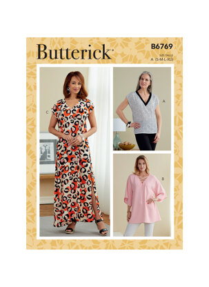 Butterick Misses' Top, Tunic and Caftan B6769 - Sewing Pattern