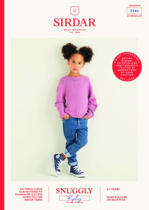 Children's Sweater in Sirdar Snuggly Replay DK - 2540 - Leaflet