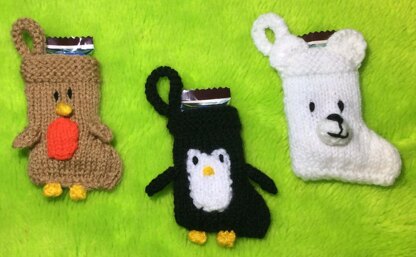 Penguin, Robin, Polar Bear Christmas Stockings