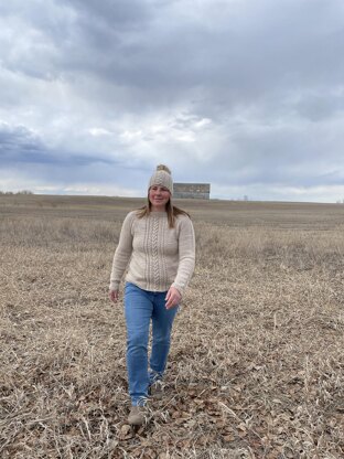 Adult Raglan Cable Sweater