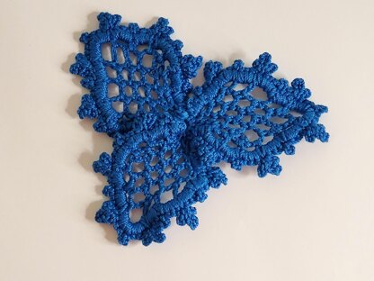 3 petal crochet netting flower pattern