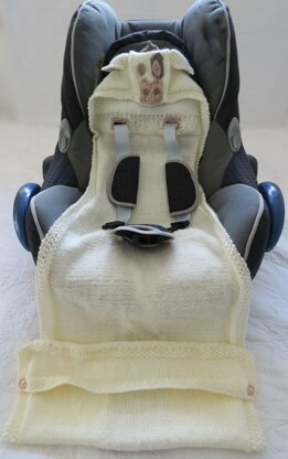 Mini Moo Hooded Baby Car Seat Blanket