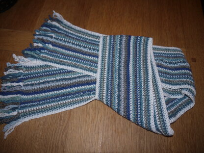 crochet preppie scarf