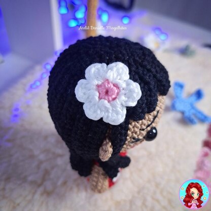 🌺 Lilo-Inspired Amigurumi Pattern (Red Dress) – Digital PDF 🧶