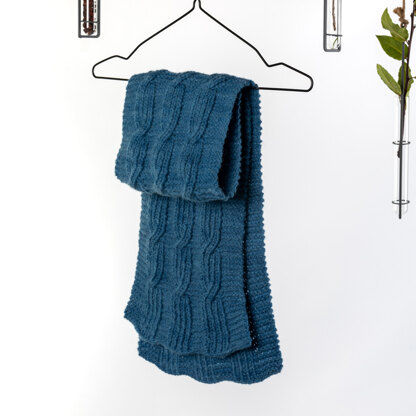 Yarn Vibes Casey Aran Cabled Scarf PDF