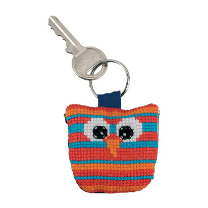 Permin Owl Keyring Cross Stitch Kit - 5 x 5 cm - 11-6112