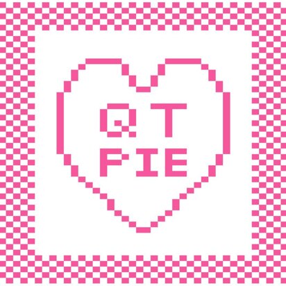 'QT Pie' Heart Dishcloth