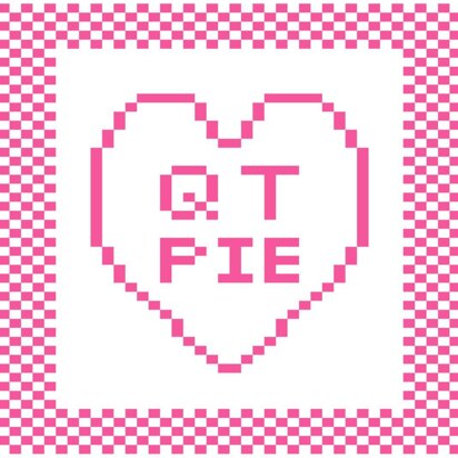 'QT Pie' Heart Dishcloth - knitting pattern