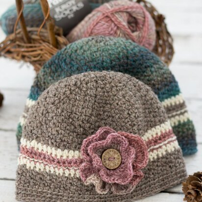 Easy Button Flower Beanie