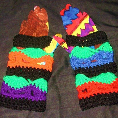 Masked Super Hero Fingerless Gloves 