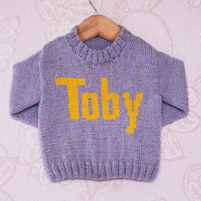 Intarsia - Toby Moniker Chart - Childrens Sweater