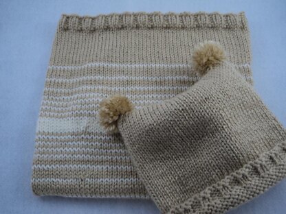 Newborn Hat & Cocoon Colorwork Knit Gift Set