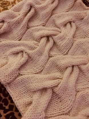 Wavy Cable Blanket Knitting Pattern