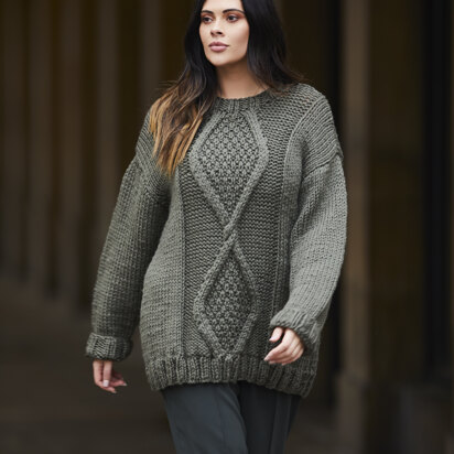 Agyness Jumper in Rowan Big Wool - RM007-00011-DEP - Downloadable PDF