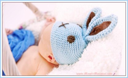 Crochet Easter Bunny Hat Pattern For Children & Newborn Baby