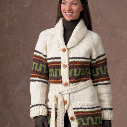 Navajo Cardigan in Patons Classic Wool Worsted
