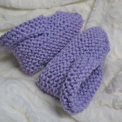 71-Adult Garter Stitch Slippers with Cuff - knitting pattern