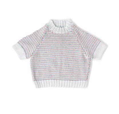 Sunbeam Short Sleeve Jumper - Free Knitting Pattern in Paintbox Yarns Cotton Aran