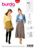 Burda Style Misses' Skirts, Front Fastening, Mini or Midi Length with Pocket Variations B6252 - Paper Pattern, Size 8-18