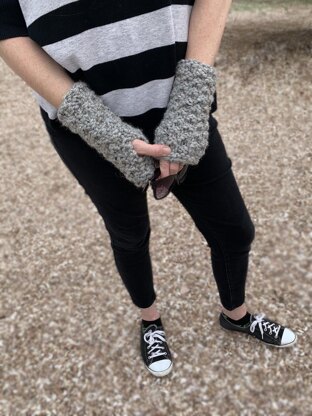 Granite Fingerless Mitts