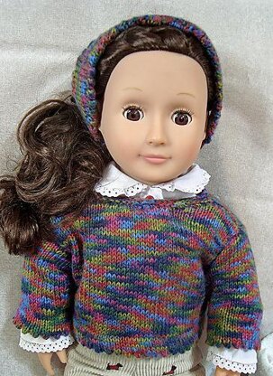 Pretty in Picots Doll Sweater