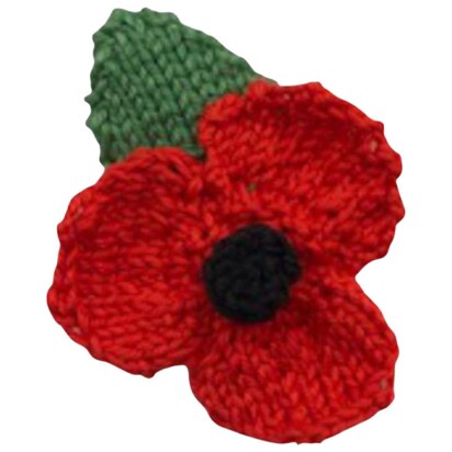 Remembrance Poppy - Flower Knitting Pattern
