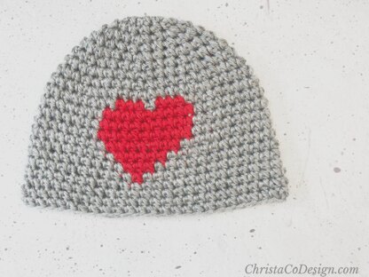 Pebbled Heart Beanie