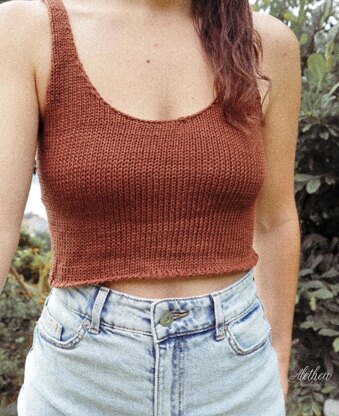 SUNRISE Tank Top 1.0 || knit tank top, basic, wide neckline.