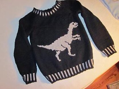 Dinosaur Sweater and Hat - Velociraptor