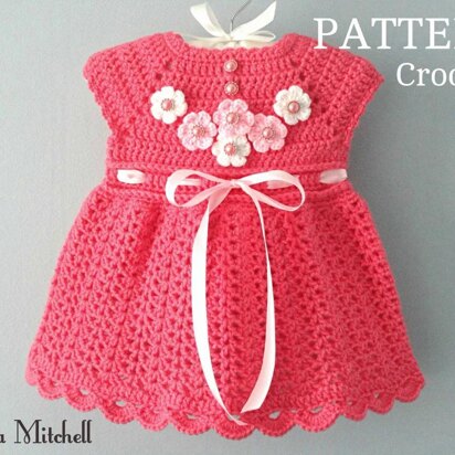 Baby Girl Pattern Crochet Newborn Outfit by Elena Mitchell