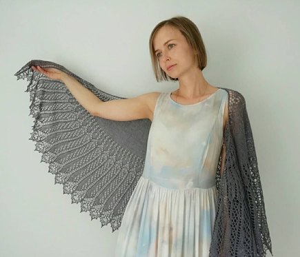 Antique silver bird wings #2